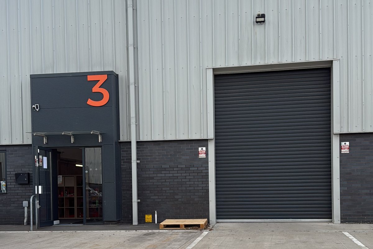 The entrance to Wildkatz Gymnastics — Unit 3, Whyburn Business Park